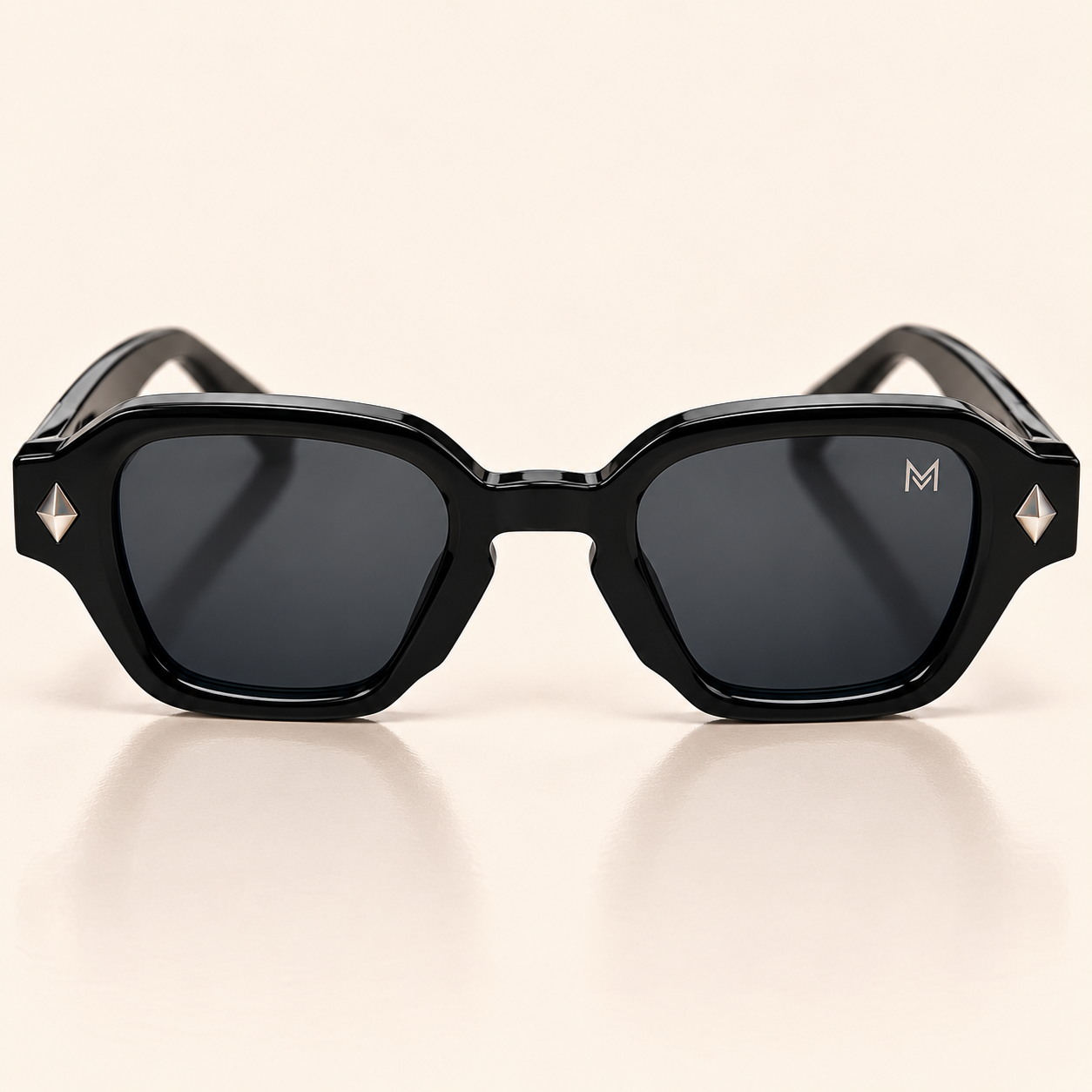 Marvello Classic Black Square Sunglasses – Premium Edition
