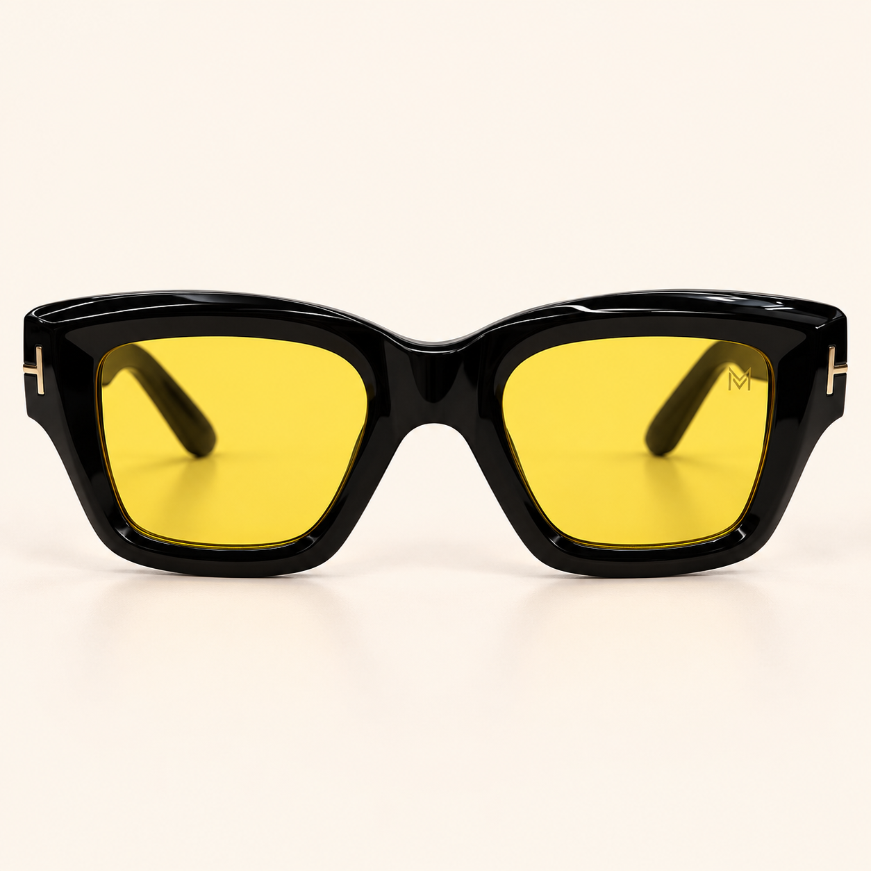 Marvello Premium Black & Yellow Lens Sunglasses